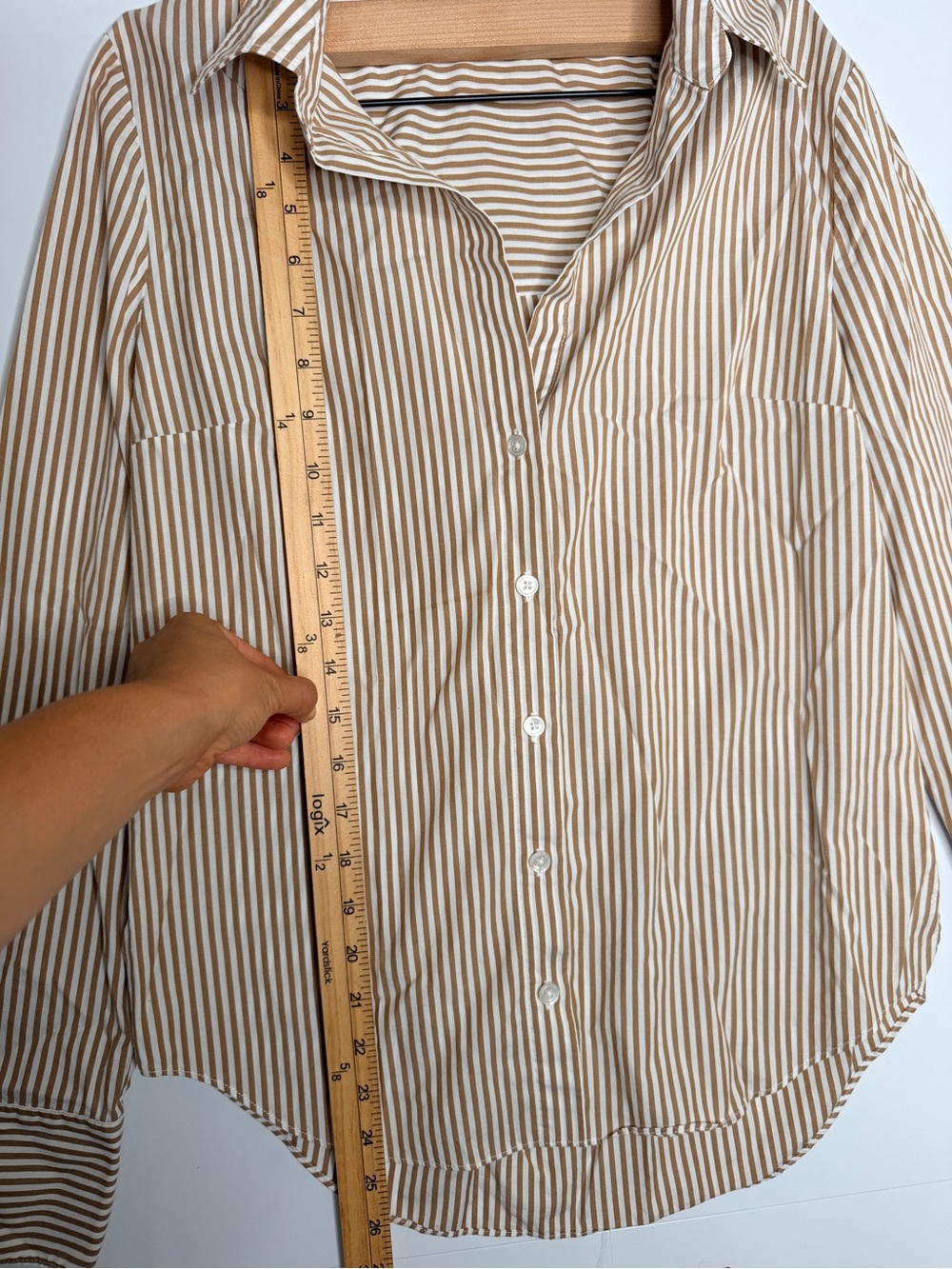 Veronica Beard Amelia Striped Button-Down Shirt Size 6 - Picture 11 of 12